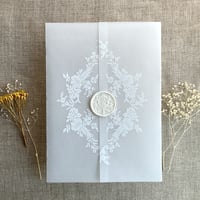 Image 7 of Adelia French Floral Crest vellum wraps PACK of 10