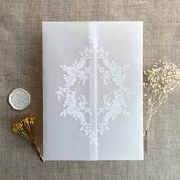 Image 10 of Adelia French Floral Crest vellum wraps PACK of 10