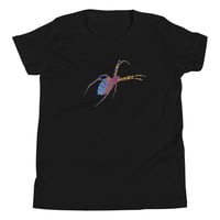 Image 12 of Youth Short Sleeve T-Shirt - Spider Rainbow Glow