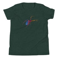Image 14 of Youth Short Sleeve T-Shirt - Spider Rainbow Glow