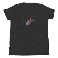 Image 13 of Youth Short Sleeve T-Shirt - Spider Rainbow Glow