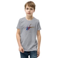 Image 2 of Youth Short Sleeve T-Shirt - Spider Rainbow Glow