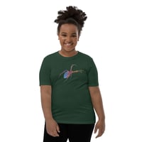 Image 5 of Youth Short Sleeve T-Shirt - Spider Rainbow Glow
