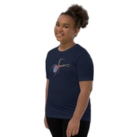 Image 7 of Youth Short Sleeve T-Shirt - Spider Rainbow Glow