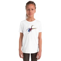 Image 9 of Youth Short Sleeve T-Shirt - Spider Rainbow Glow