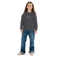 Image 1 of Youth Sweatshirt - Spider Rainbow Glow