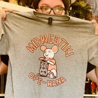 Image 2 of MIDWESTIKI 100% Cotton Men's Cut T-Shirt HEATHER GRAY