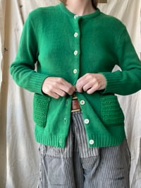 Image 2 of Kelly Green Knit Cardigan 