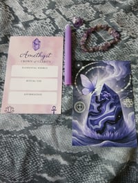Amethyst Crystal Ritual Kit with Altar Cards 