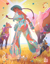 Image 1 of Rhinestone Cowgirl Holo Print