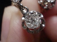 Image 7 of EDWARDIAN FRENCH 18CT LARGE OLD CUT DIAMOND 0.80ct DROP EARRINGS