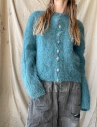 Image 4 of Fuzzy Mohair Cardigan 