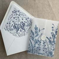 Image 12 of English botanical garden Vellum wrap for 5x7 card and liner for A7 euro envelope
