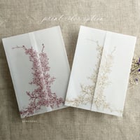 Image 4 of Marianne's bouquet floral printed vellum wraps for 5x7 inches card PACK of 10