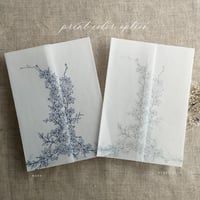 Image 5 of Marianne's bouquet floral printed vellum wraps for 5x7 inches card PACK of 10