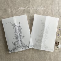 Image 8 of Marianne's bouquet floral printed vellum wraps for 5x7 inches card PACK of 10