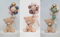 Image 4 of Sit Bear Holding Balloons Cake Topper - Lightweight Clay