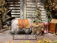 Image 4 of #2...Olde "Brooms 4 Sale" ~Sheep Cart ~ Witch~ Sign Included ~