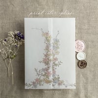 Image 3 of Marianne's bouquet floral printed vellum wraps for 5x7 inches card PACK of 10