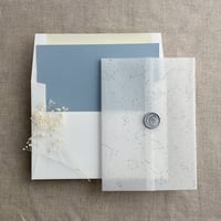 Image 1 of Stella Celestial printed vellum wrap for 5x7 inches PACK of 10