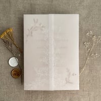 Image 13 of Marianne's bouquet floral printed vellum wraps for 5x7 inches card PACK of 10