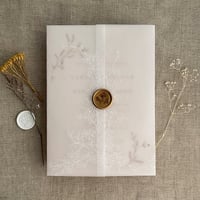 Image 14 of Marianne's bouquet floral printed vellum wraps for 5x7 inches card PACK of 10