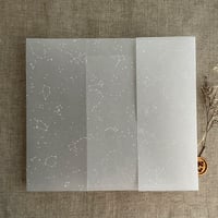 Image 11 of Stella Celestial printed vellum wrap for 5x7 inches PACK of 10