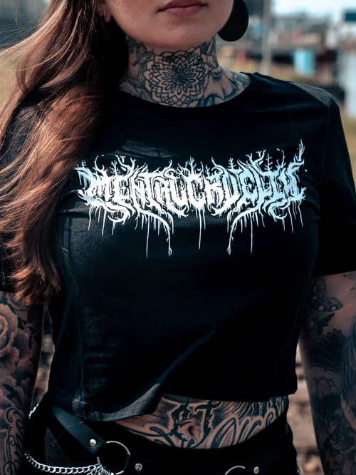 Image of LOGO CROPTOP BLACK