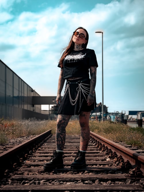 Image of LOGO CROPTOP BLACK