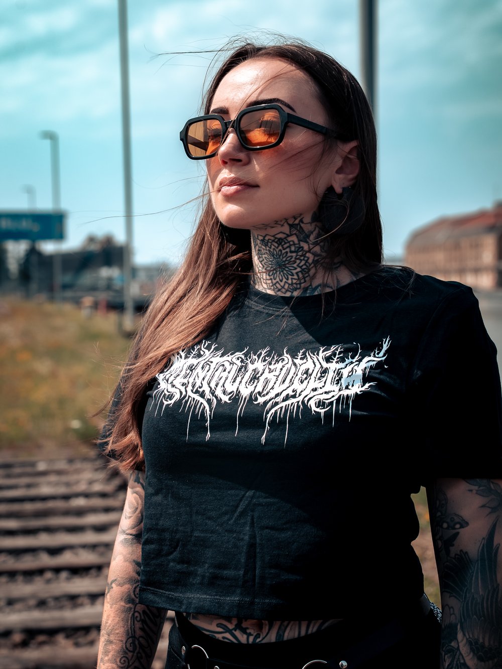 Image of LOGO CROPTOP BLACK