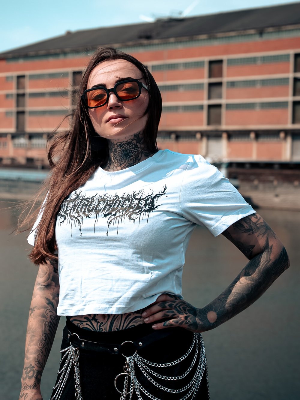 Image of LOGO CROPTOP WHITE