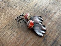 Image 1 of Earthy Red earrings. n7