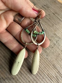 Image 5 of Verde collection -Imperial Jasper and Chrysoprase brass earrings . n137