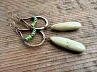 Image 8 of Verde collection -Imperial Jasper and Chrysoprase brass earrings . n137