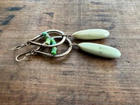 Image 9 of Verde collection -Imperial Jasper and Chrysoprase brass earrings . n137