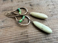 Image 10 of Verde collection -Imperial Jasper and Chrysoprase brass earrings . n137