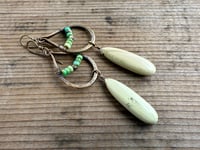 Image 6 of Verde collection -Imperial Jasper and Chrysoprase brass earrings . n137