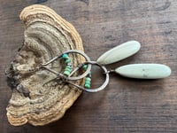 Image 1 of Verde collection -Imperial Jasper and Chrysoprase brass earrings . n137