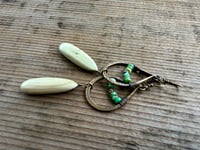 Image 3 of Verde collection -Imperial Jasper and Chrysoprase brass earrings . n137