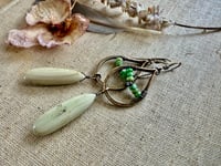 Image 13 of Verde collection -Imperial Jasper and Chrysoprase brass earrings . n137