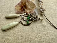 Image 15 of Verde collection -Imperial Jasper and Chrysoprase brass earrings . n137