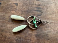 Image 17 of Verde collection -Imperial Jasper and Chrysoprase brass earrings . n137
