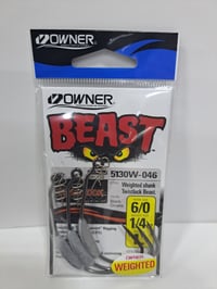 Owner Beast Hooks 1/4 oz. 6/0