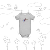 Image 7 of Baby Onesie - Spider Rainbow Glow