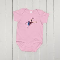 Image 4 of Baby Jersey Onesie - Spider Rainbow Glow