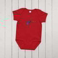 Image 5 of Baby Jersey Onesie - Spider Rainbow Glow