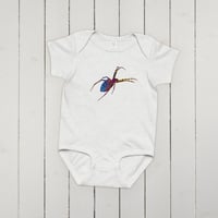 Image 6 of Baby Jersey Onesie - Spider Rainbow Glow