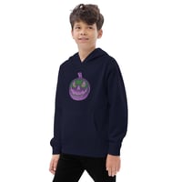 Image 3 of Youth Hoodie - Jack O Lantern Retro Purple Glow