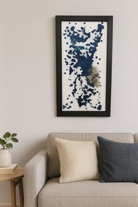 Image 1 of Black Quartz Crystal Infused Abstract Painting