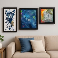 Image 5 of Black Quartz Crystal Infused Abstract Painting